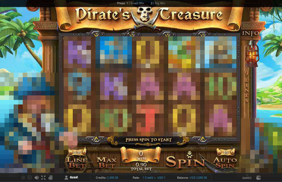 Play Pirates Treasure online with no registration required!