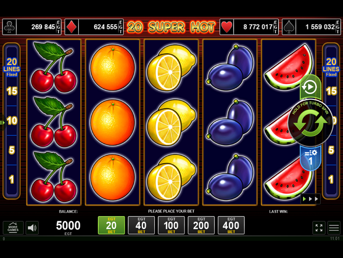 20 Super Hot by Amusnet Interactive