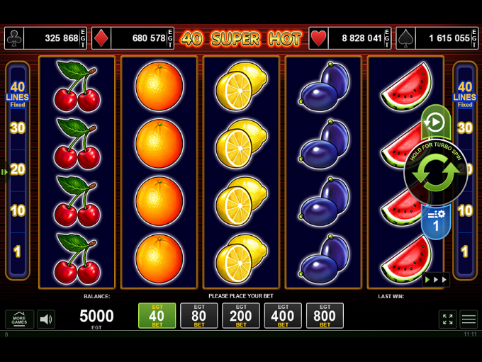 40 Super Hot by Amusnet Interactive