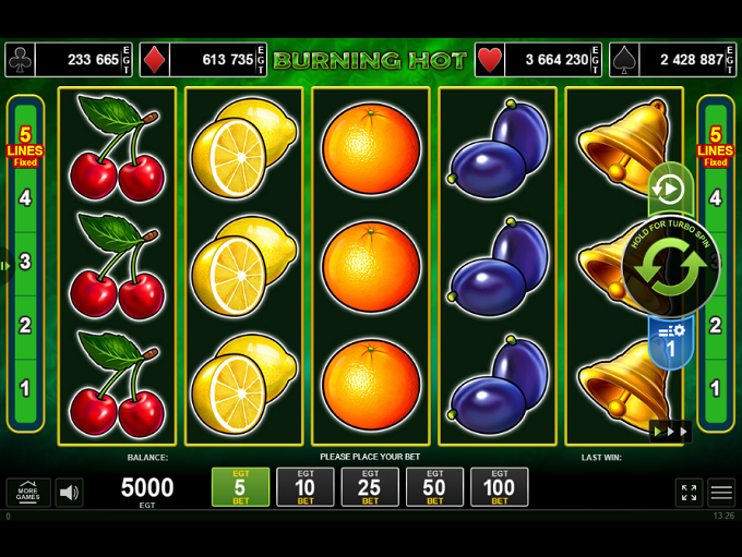 Burning Hot by Amusnet Interactive