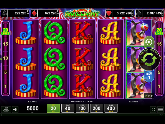 Circus Brilliant by Amusnet Interactive