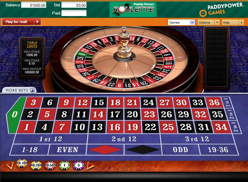 Paddy Power Roulette by Ash Gaming