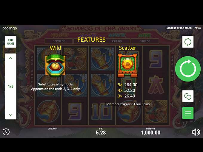 Goddess Of The Moon by Booongo