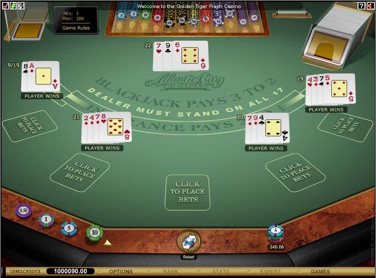 Play Atlantic City Blackjack Gold online: Check out our review below.Atlantic City Blackjack Gold at has successfully reached the goal to look and feel like the real Blackjack game that is played on the casino floors in Atlantic City.It is very easy to learn and any player can be up and running in no time.