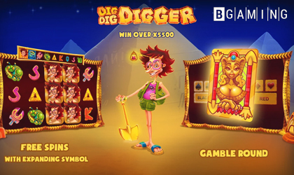 BGaming Releases Comic Online Slot Dig Dig Digger