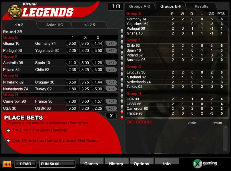 Virtual Legends by 1x2gaming