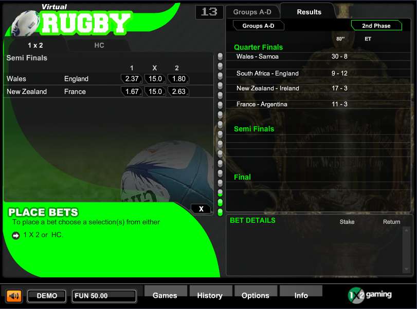 Virtual Rugby by 1x2gaming