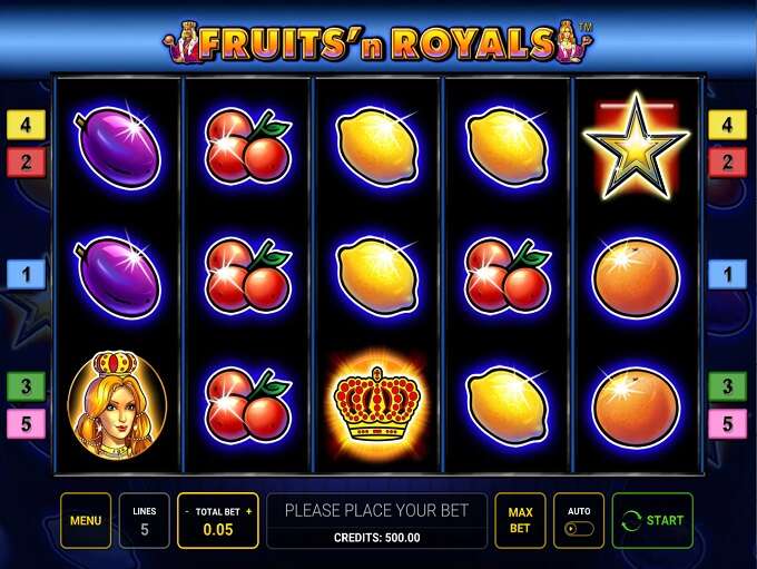Fruits 'n Royals gameplay screenshot
