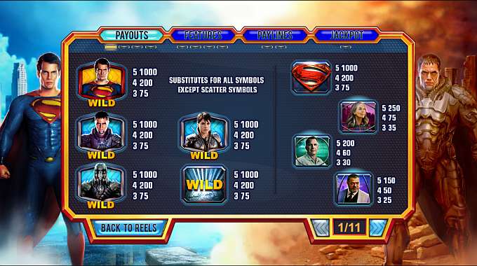 Superman - Man of Steel by Playtech