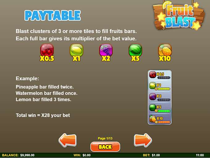 Fruit Blast gameplay screenshot