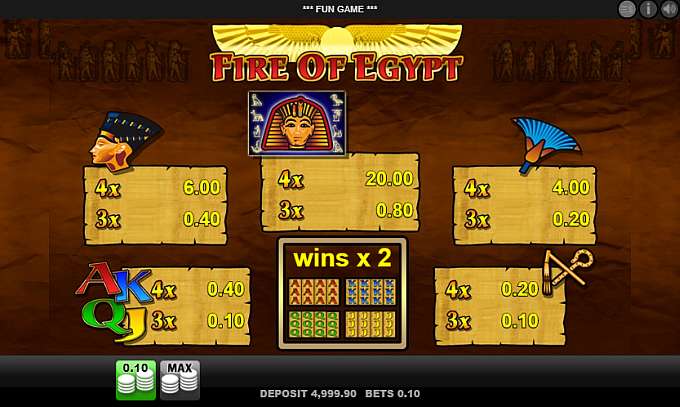 Fire of Egypt by Merkur Gaming