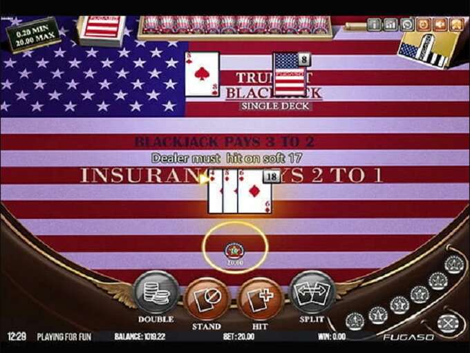 Trump It Blackjack Single Deck by Fugaso