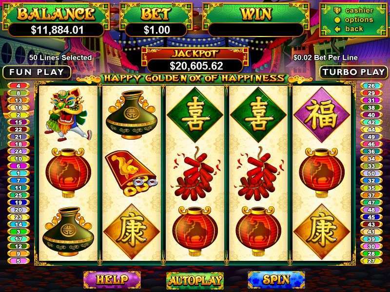Happy Golden Ox of Happiness by Real Time Gaming