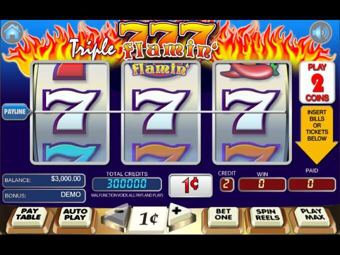 Triple Flammin' 7's by Wager Gaming