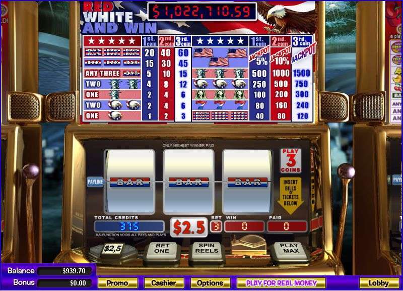 Red, White and Win by Wager Gaming