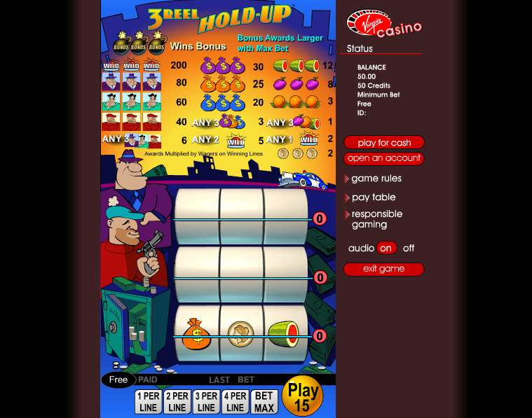 Three Reel Hold Up by IGT