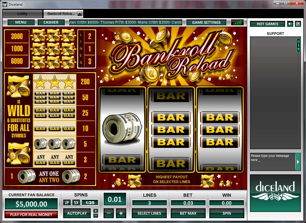 Bankroll Reload 3 Lines by Octopus Gaming