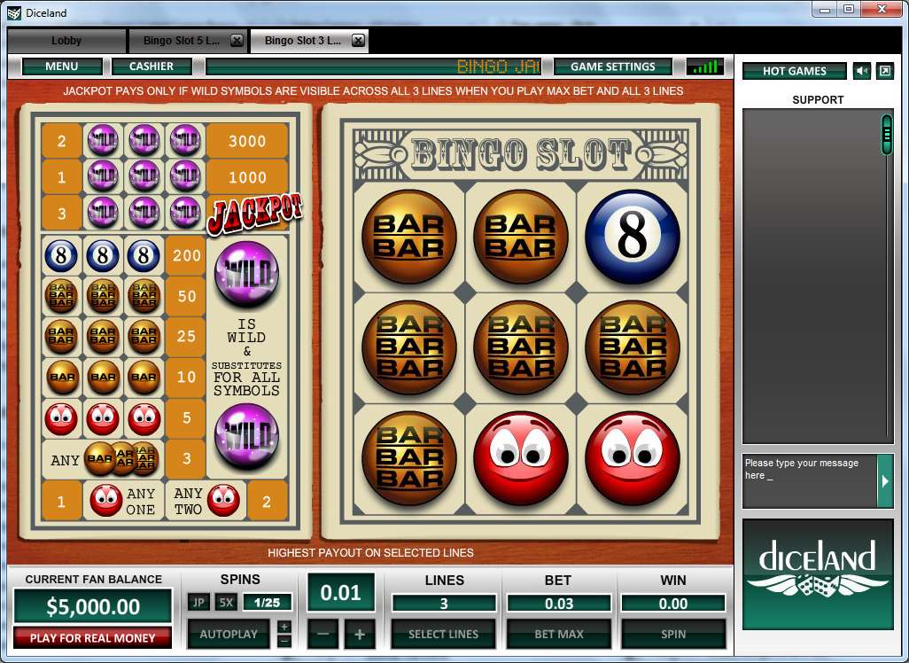 Bingo Slot 3 Lines by Octopus Gaming