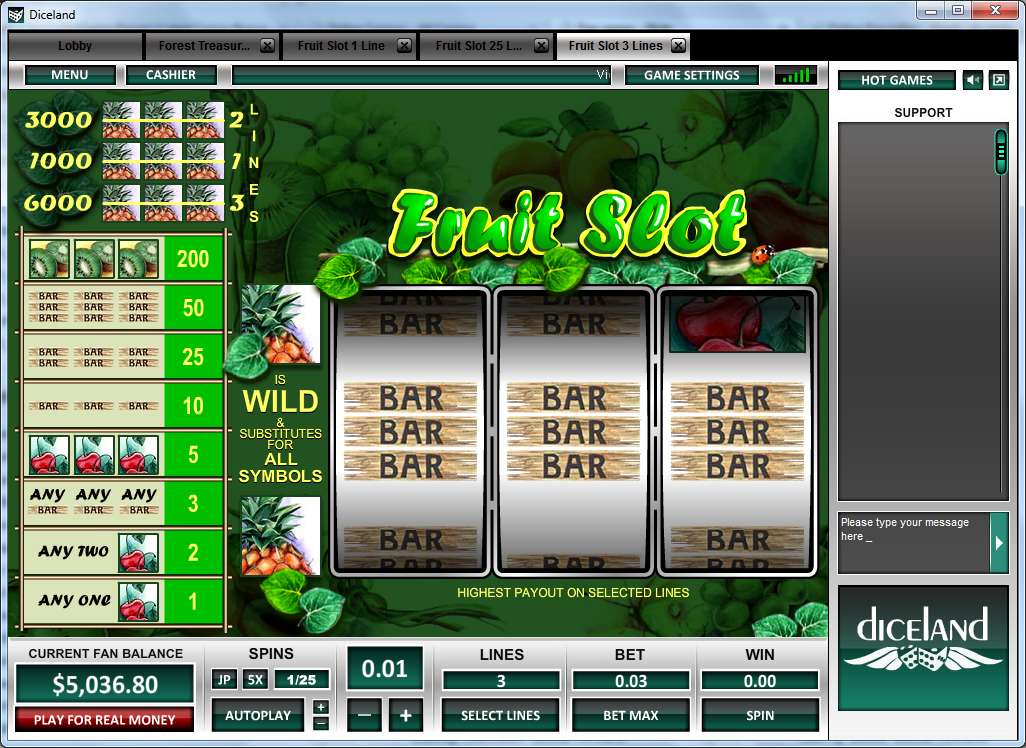Fruit Slot 3 Lines by Octopus Gaming