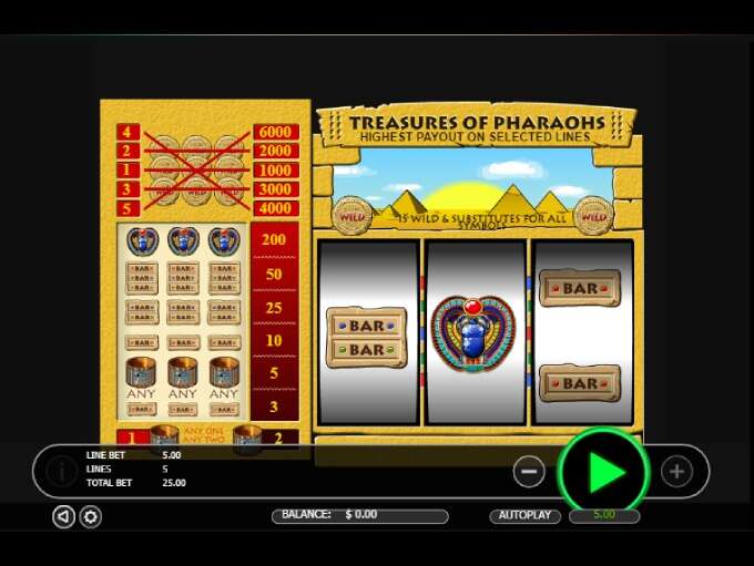 Treasure of Pharaohs 5 Lines by Octopus Gaming