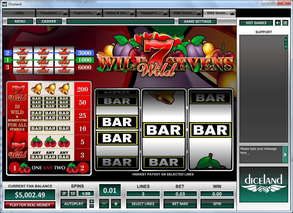 Wild Sevens 3 Lines by Octopus Gaming
