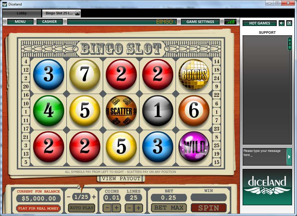 Bingo Slot 25 Lines by Octopus Gaming