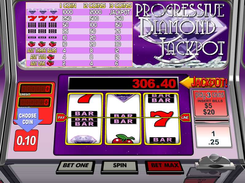 Diamond Dreams Progressive gameplay screenshot