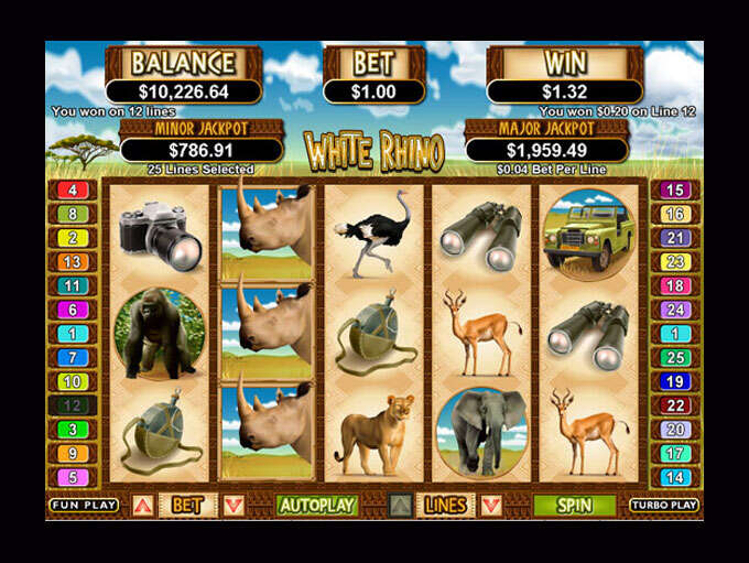 White Rhino by Real Time Gaming