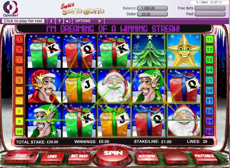 Santa's Slotto Grotto by OpenBet