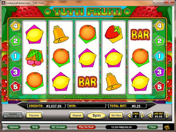 Tutti Fruiti by Distance Gaming