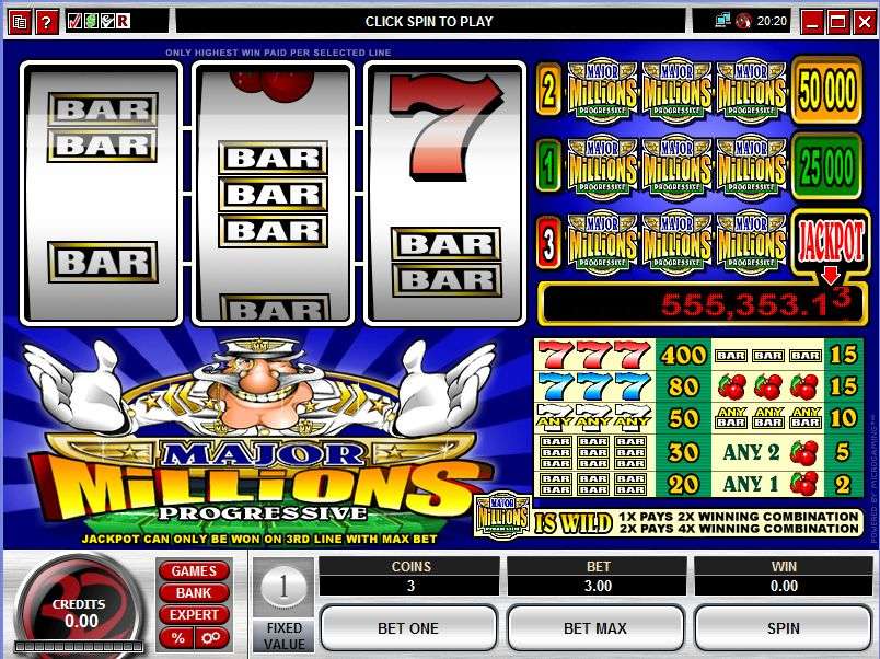 Major Millions 3 Reel by Games Global