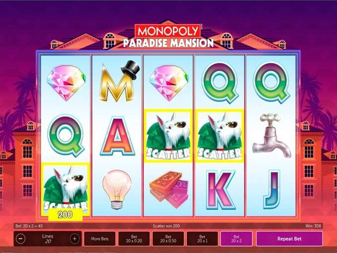 Monopoly Paradise Mansion by Gamesys