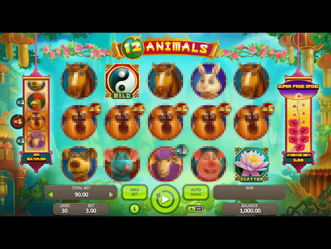 12 Animals by Booongo
