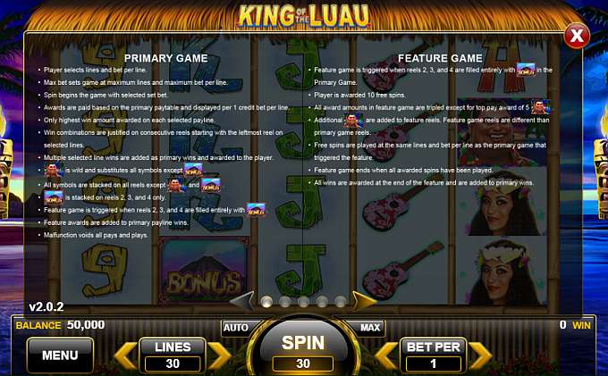 King of the Luau gameplay screenshot