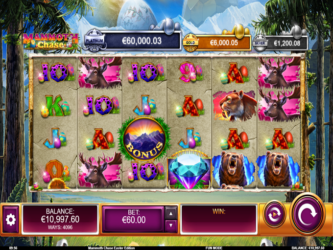 Mammoth Chase Easter Edition gameplay screenshot
