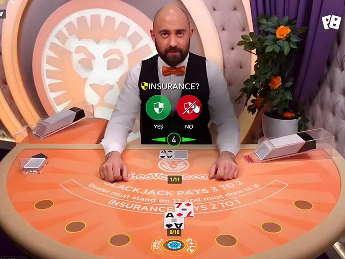 Leo Vegas Silent Blackjack by Evolution Gaming