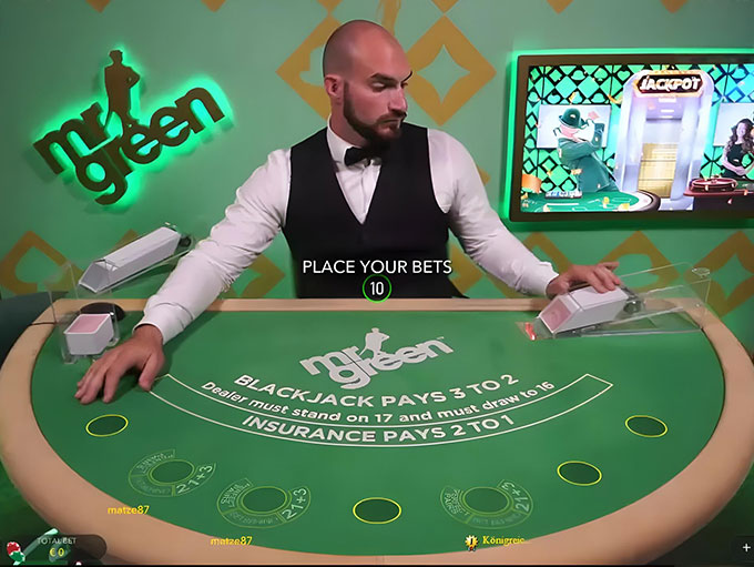 Mr. Green Deutsches Blackjack by Evolution Gaming