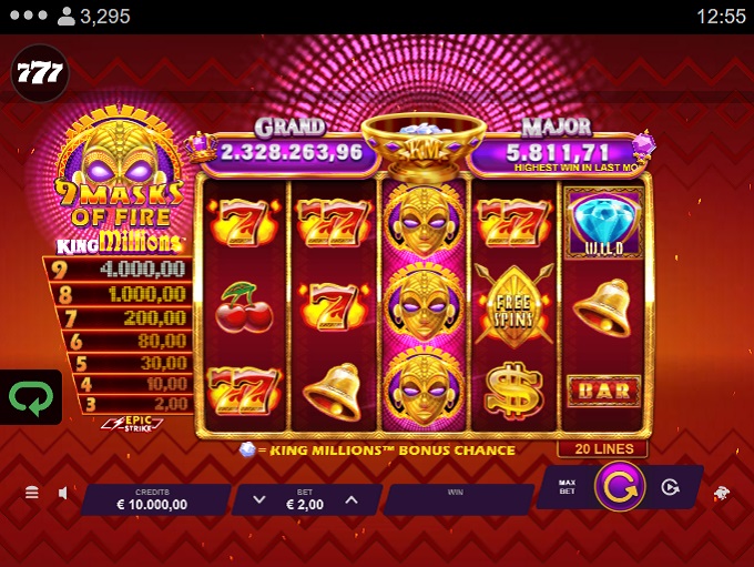 9 Masks of Fire King Millions by Gameburger Studios
