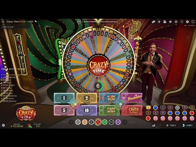 Crazy Time Live Game Show by Evolution Gaming