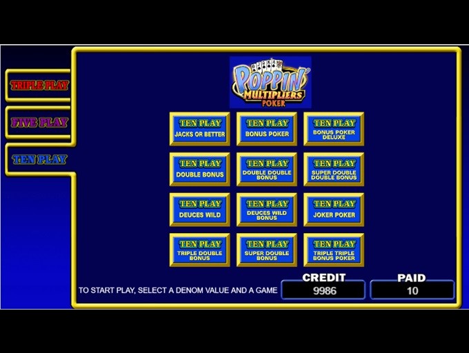 Poppin Multipliers Poker by IGT