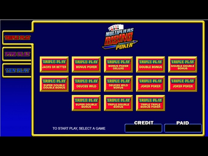 Multipliers Rising Poker by IGT