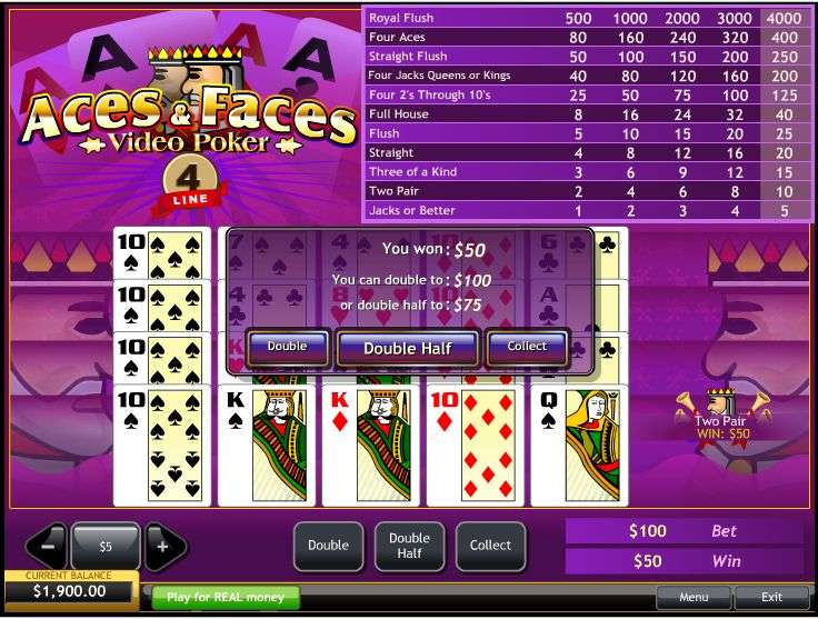 4 Line Aces and Faces by Playtech