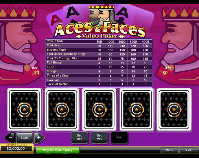 Aces & Faces by Playtech