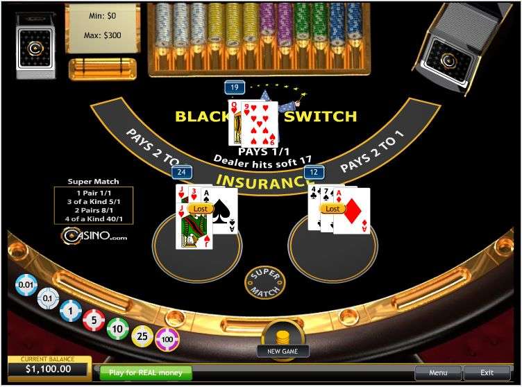 Blackjack Switch by Playtech