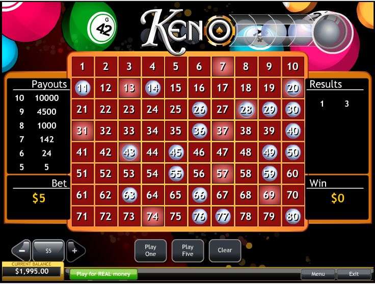 Keno by Playtech