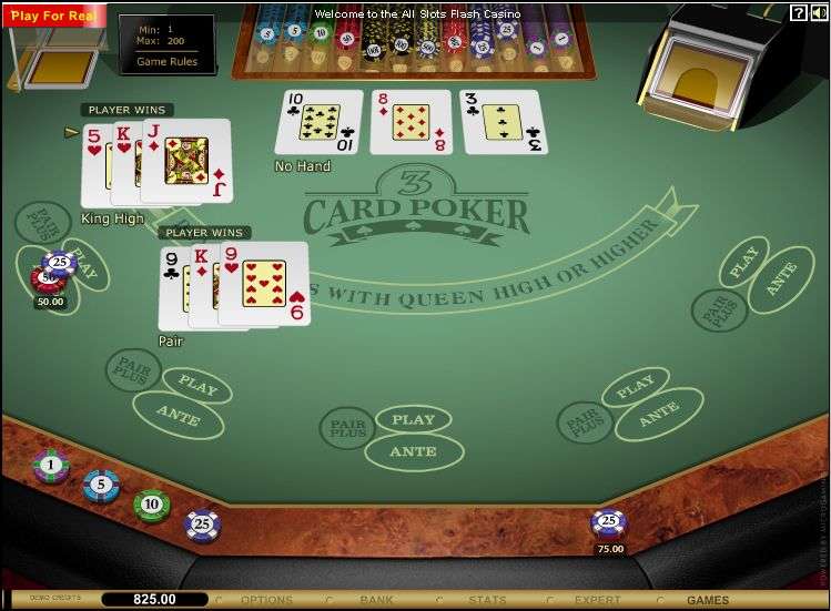 3 Card Multi-Hand Poker Gold gameplay screenshot