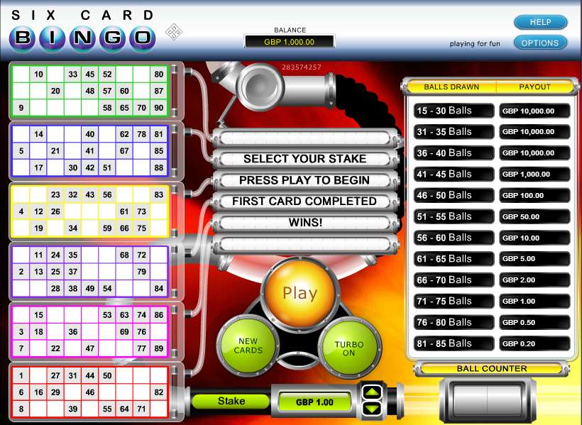 6 Card Bingo by Random Logic