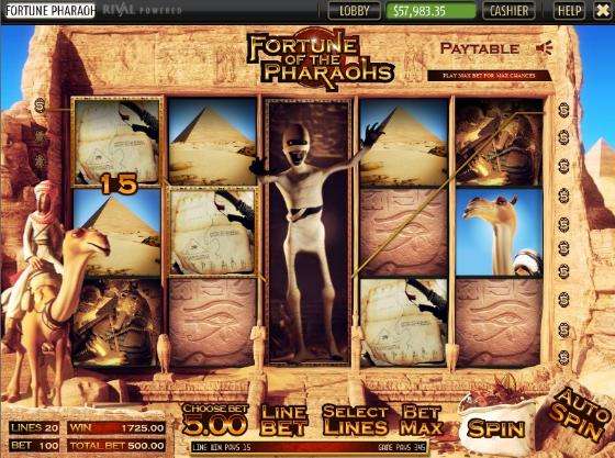Fortune of the Pharaohs gameplay screenshot
