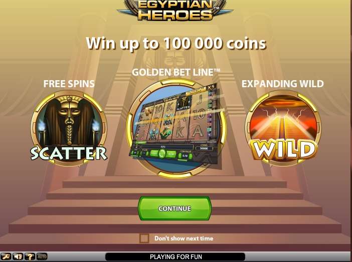 Egyptian Heroes by Net Entertainment
