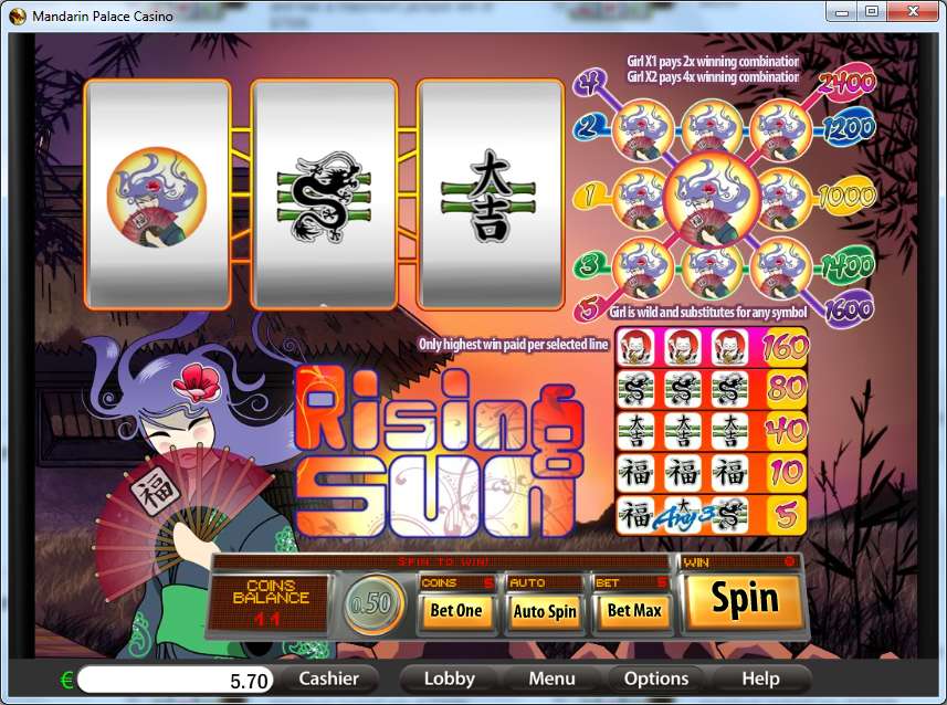 Rising Sun - 3 Reels by Saucify